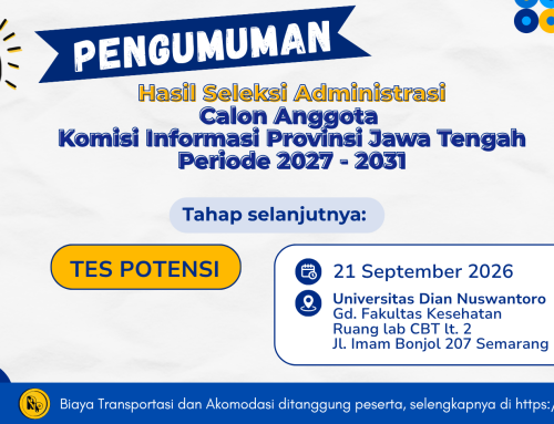 56 Peserta Lolos Seleksi Administrasi Calon Anggota Komisi Informasi Jateng Periode 2027–2031